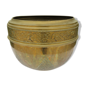 Cache-pot en laiton art déco