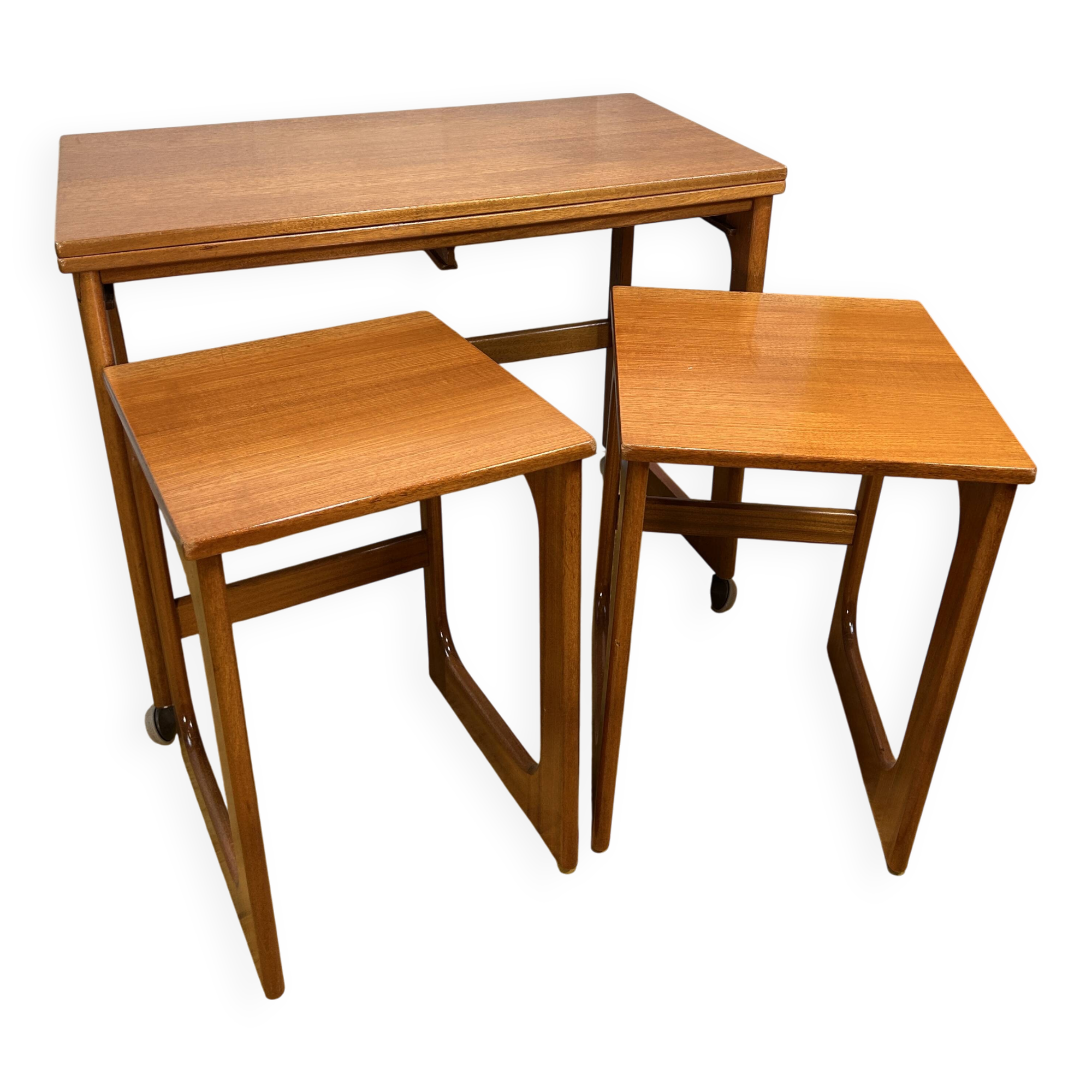 Retro vintage mid-century teak coffee table, 1960s. Tristor Danish Design