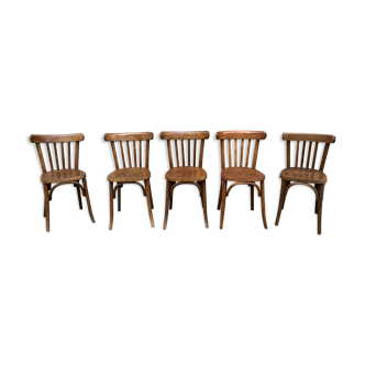 Série de 5 chaises bistrots