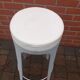 Leonardo Rossano metal and leather stool for Lapalma, Italy