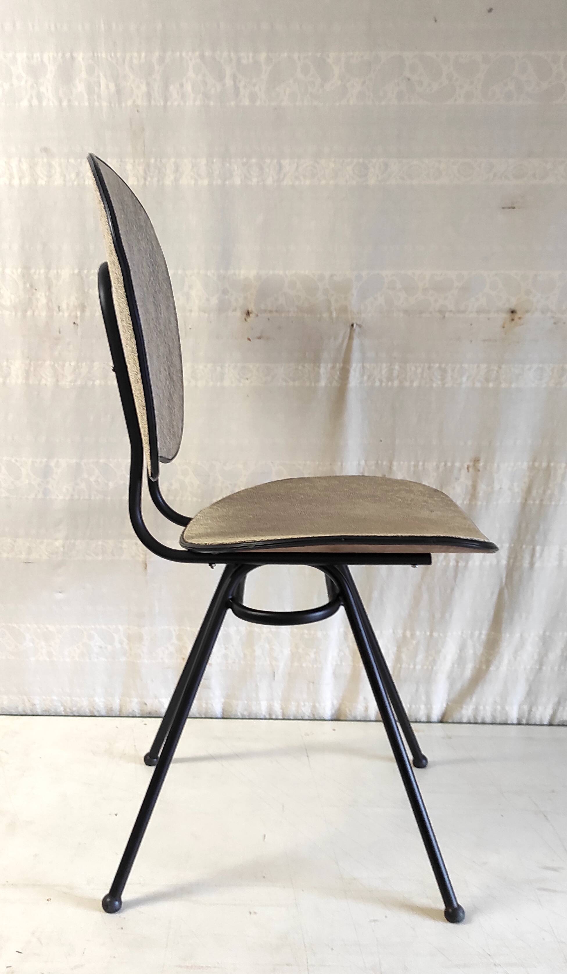 Vintage metal and leatherette chair - 1950s