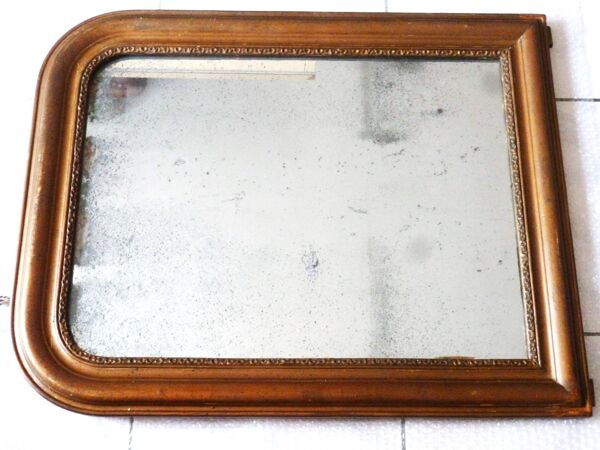 Grand miroir Louis-Philippe au mercure, décoration miroir ancien.
