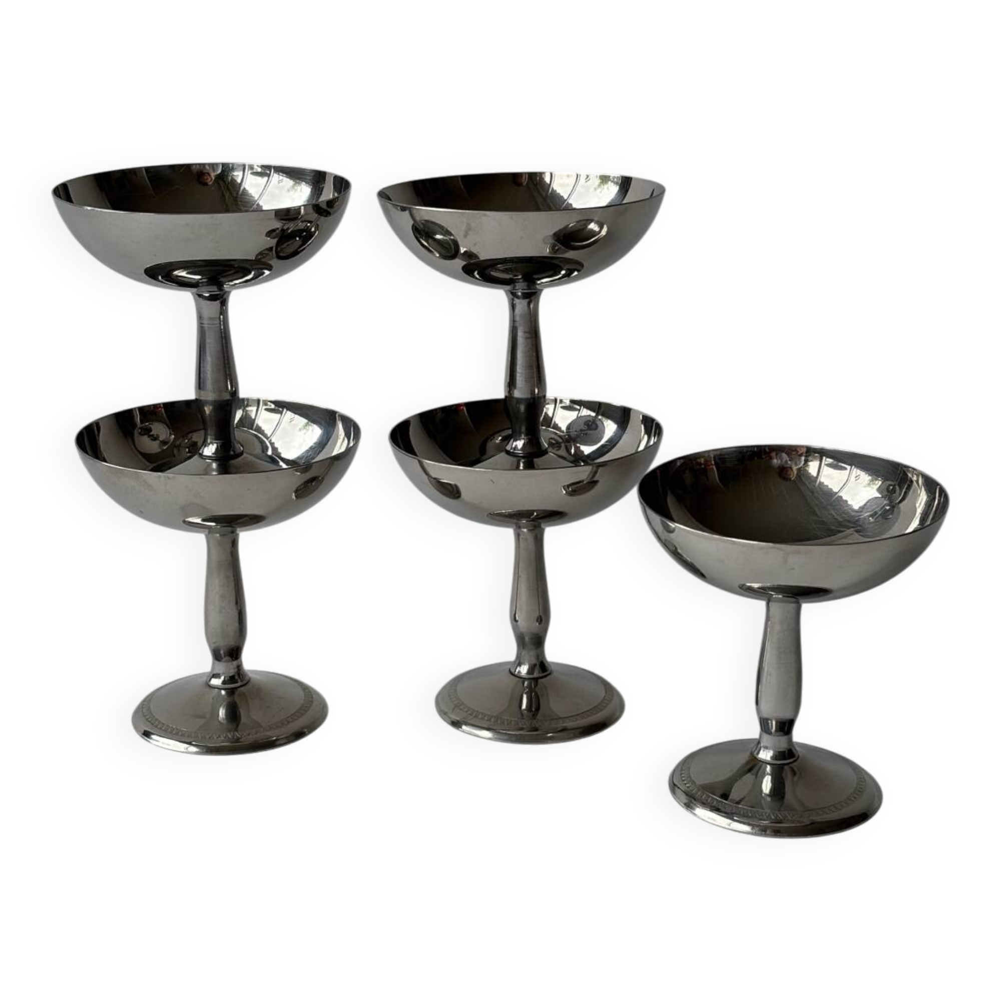 Vintage stainless steel cups