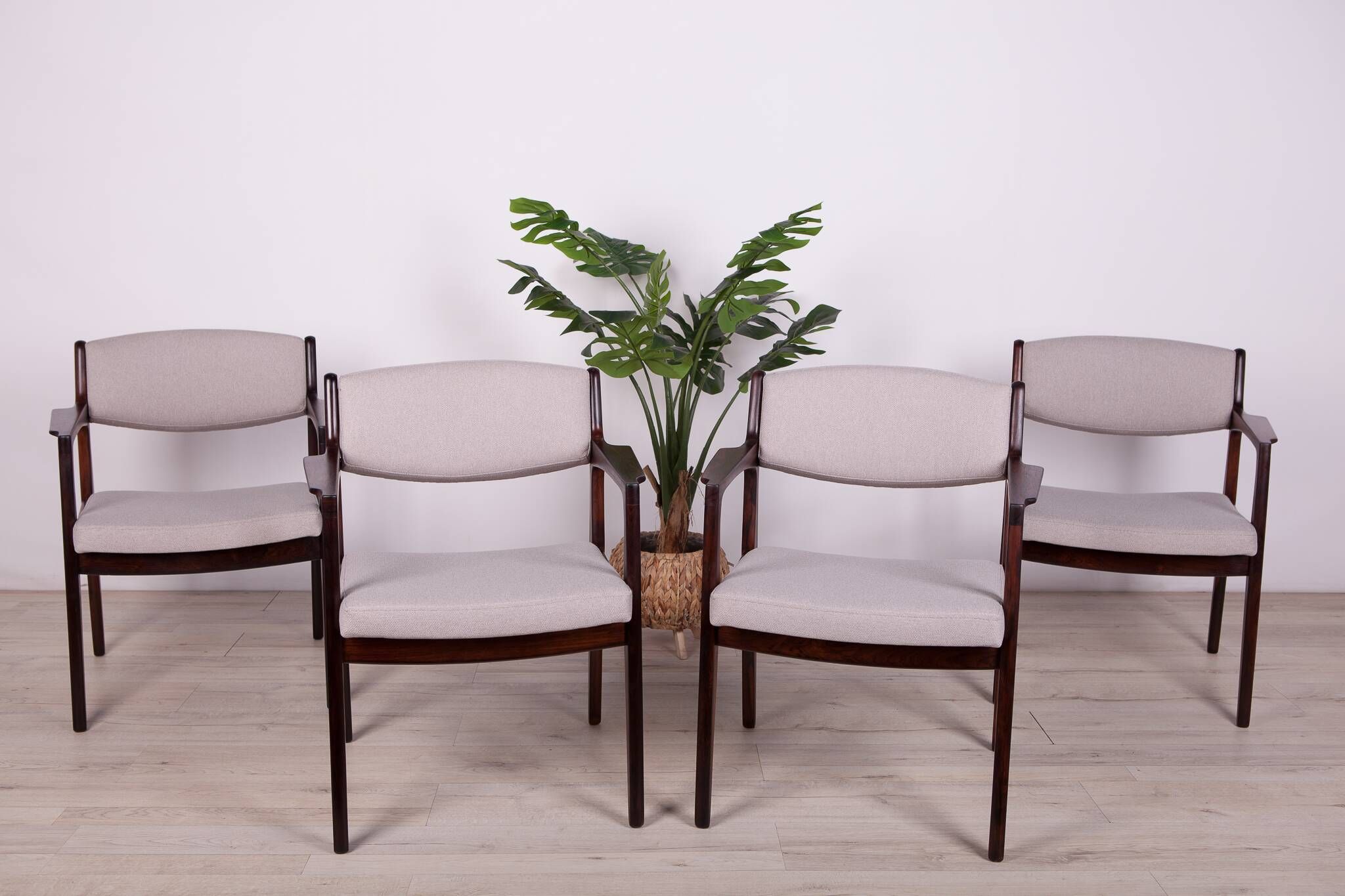 Rosewood Armchairs by Erik Buch for Ørum Møbelfabrik, 1960s, Set of 4