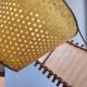 Lampadaire vintage - rotin et bambou - années 1950