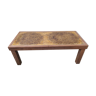 Rectangular coffee table wood and ceramic Vallauris Jean D'Asti