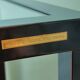 Rectangular table, end of sofa in metal and glass Vintage Vandel stone