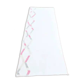 Vintage Turkish Handmade Wool Cotton White Kilim Runner 73x211