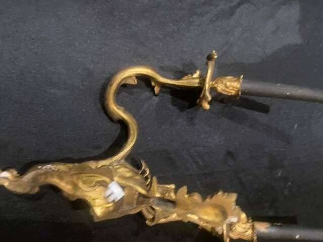 A pair of gilt bronze wall sconces in the chinese style - louis xv style