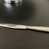 Marble cheese platter and silver metal 1970