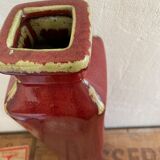 Rectangular Bordeaux ceramic vase