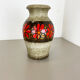 Vase de sol  multicolore en poterie fat lava fabriqué par Scheurich, années 1970