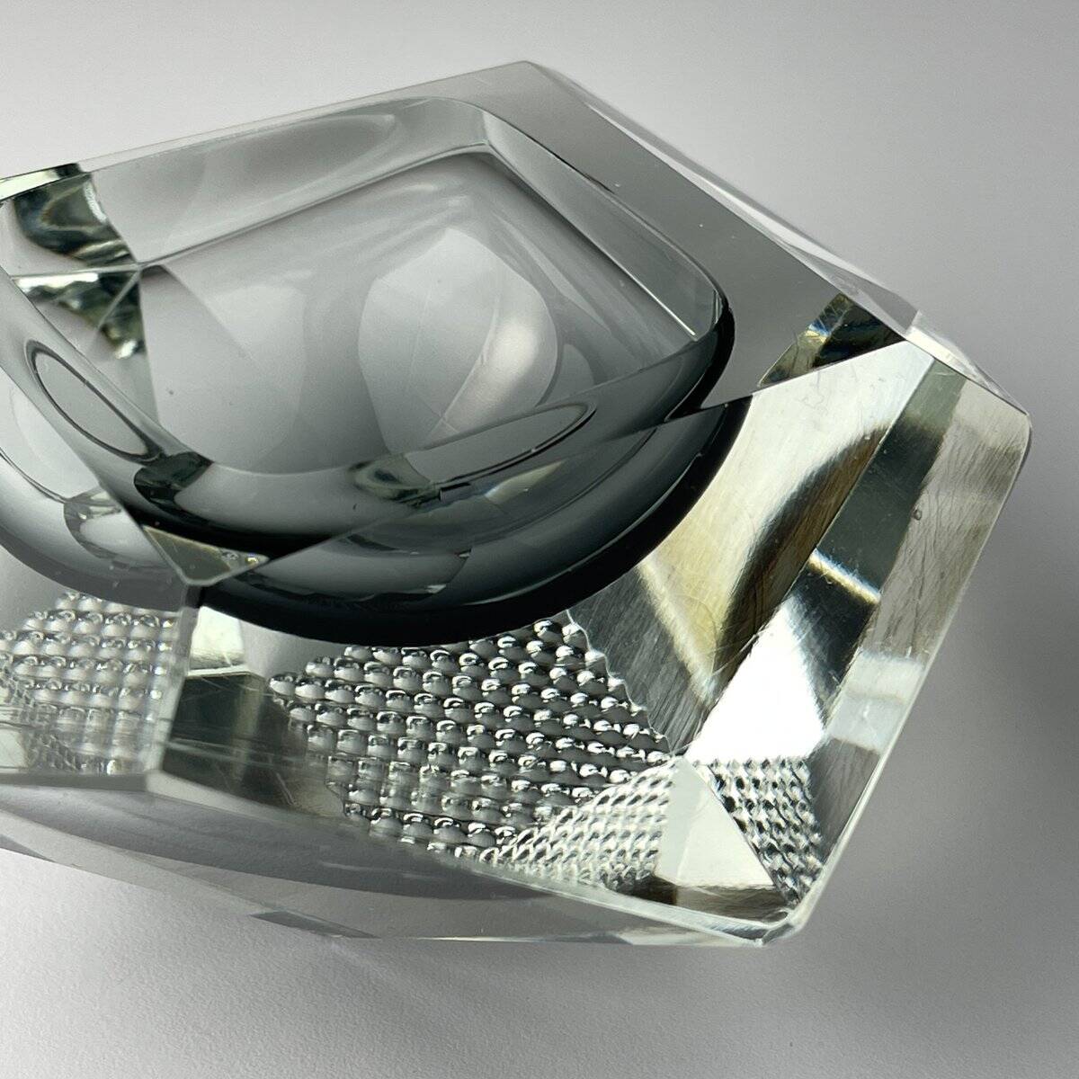 Murano glass ashtray Sommerso, Italy, 1970s