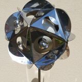 Vintage Sputnik chrome metal lamp 70s