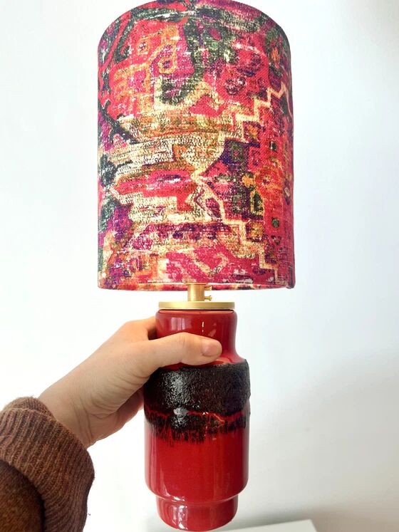 Bohostyle vintage cordless lamp suitable for balcony.