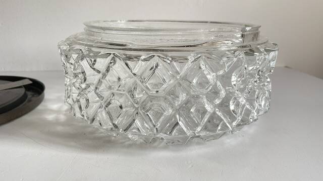 APPLIQUE Semi-Crystal Ceiling Light 1950s