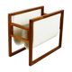 Magazine holder by Henning Wind-Hansen for Sika Møbler, magazine rack Danish Design