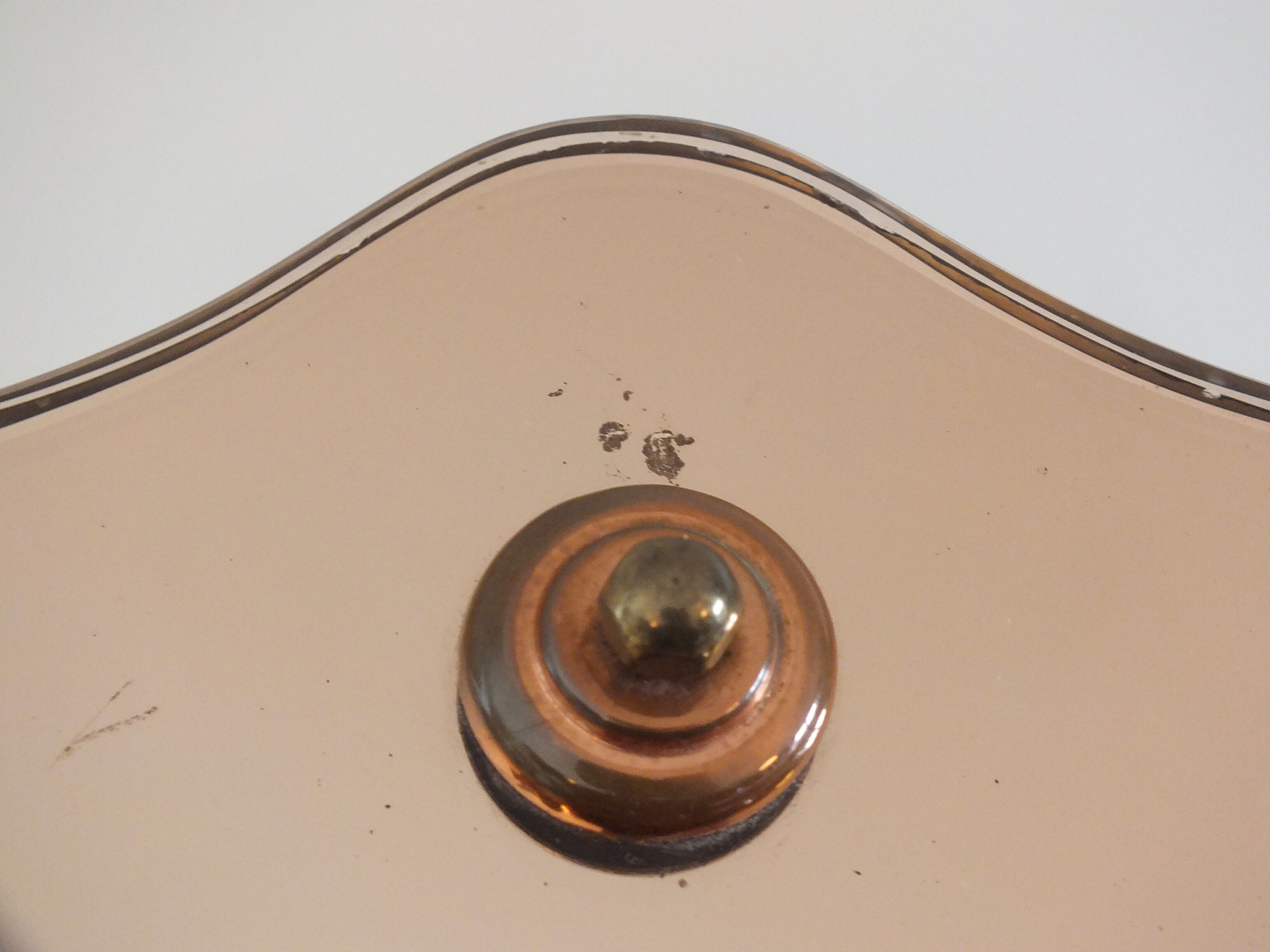 Art Deco wall lamp in mirror glass