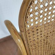 Child's rocking chair in bamboo and cane