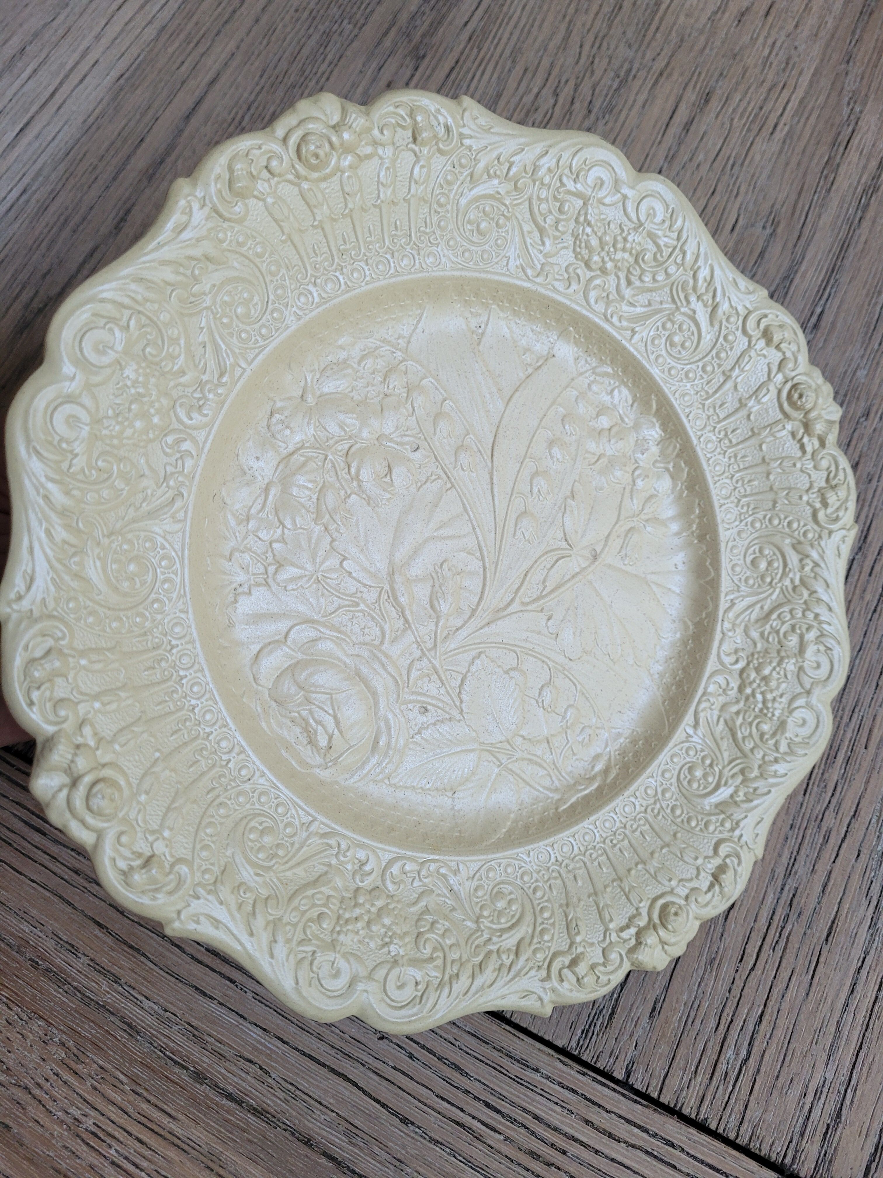 English plate "antique ridgway lilly of the valley rose floral plate"