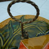 Plateau à fromage vintage avec couteau signé Vallauris MFPP numéroté