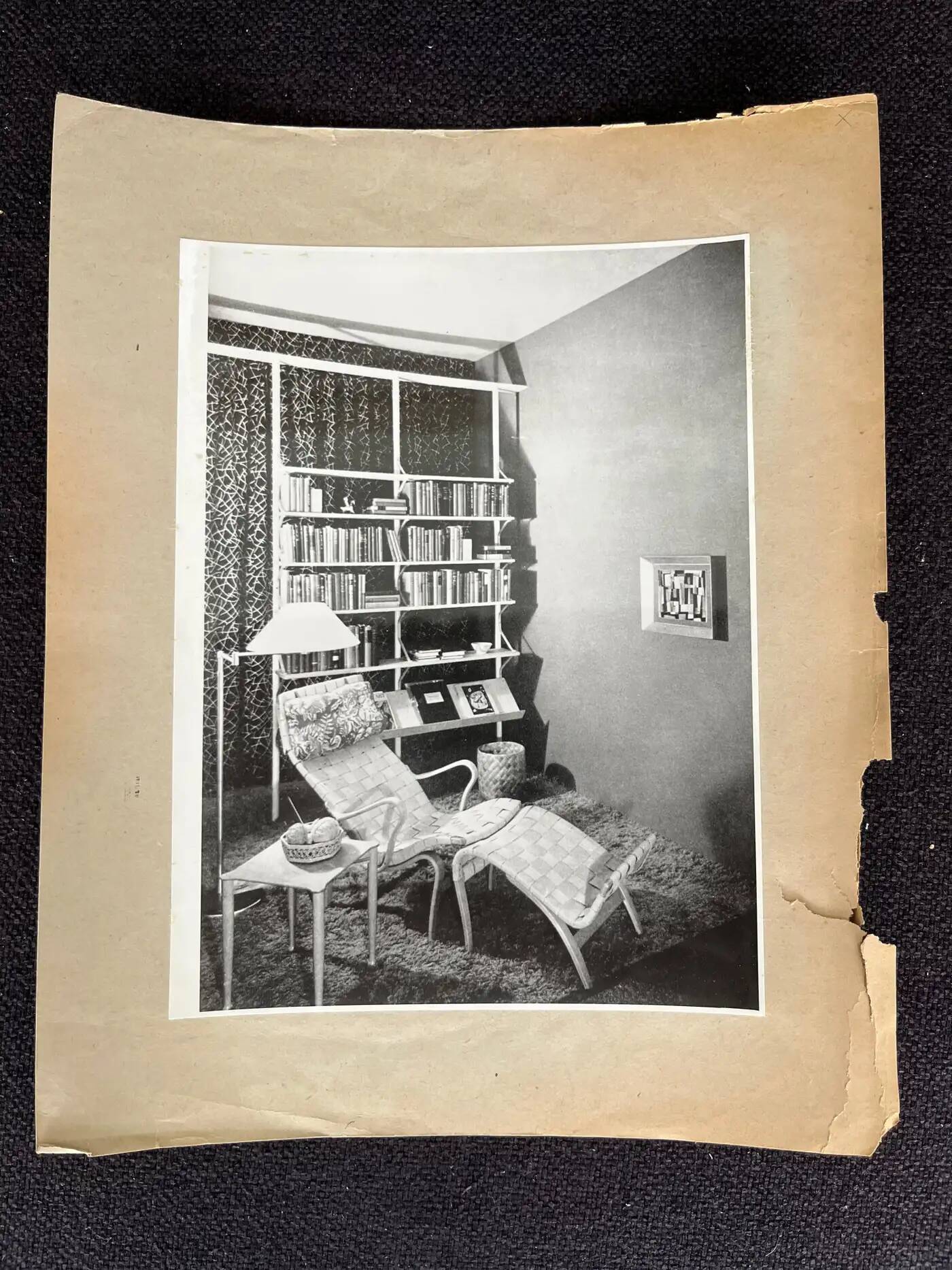 Original photo of furniture by Bruno Mathsson / Sweden - 1945