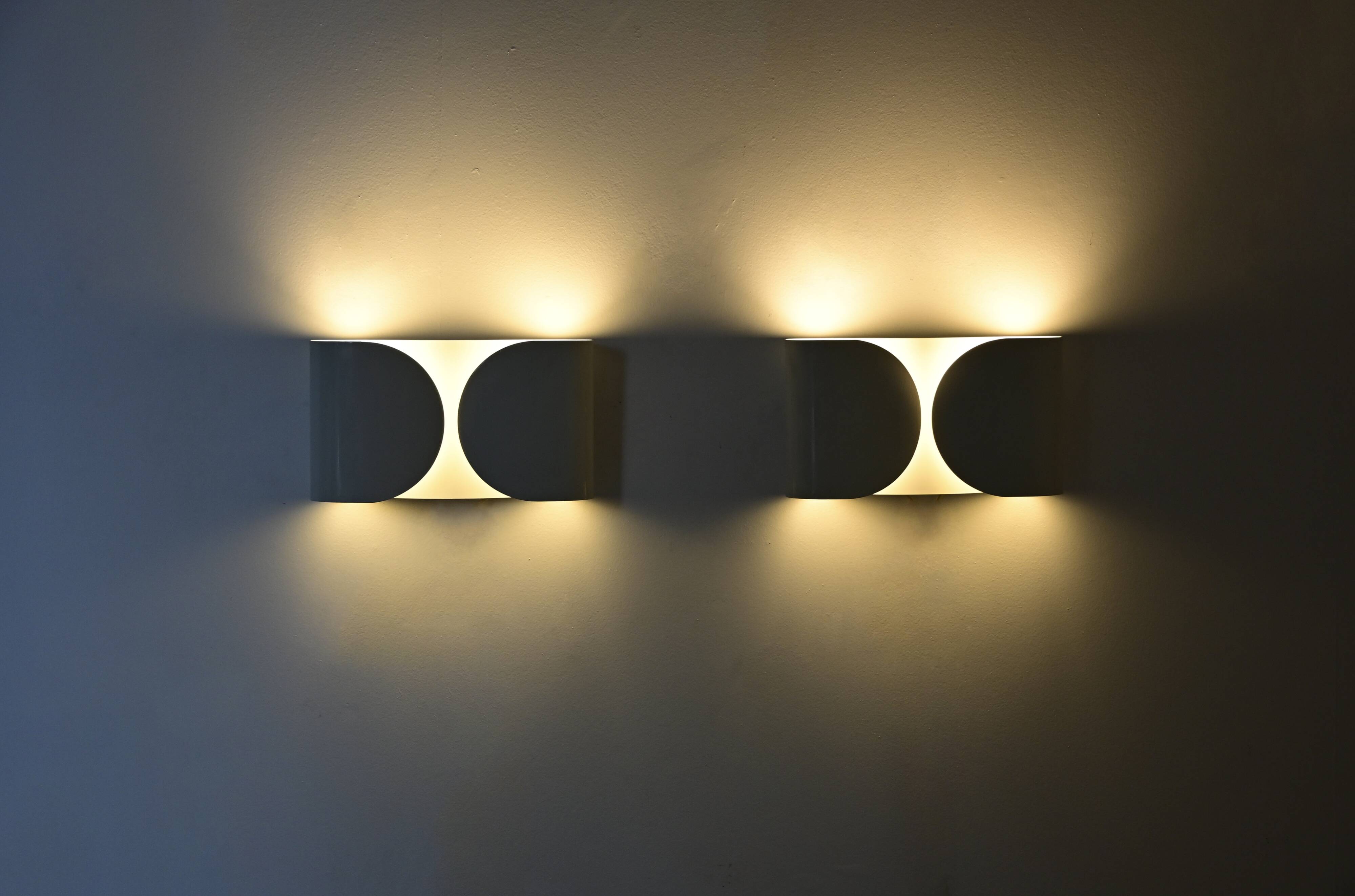 "Foglio" wall lights by Tobia & Afra Scarpa for Flos, 1960s, lot of