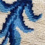 Cogolin carpet hand-knotted vintage France 128x70 cm