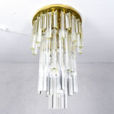 Venini Murano glass waterfall ceiling light Triedri
