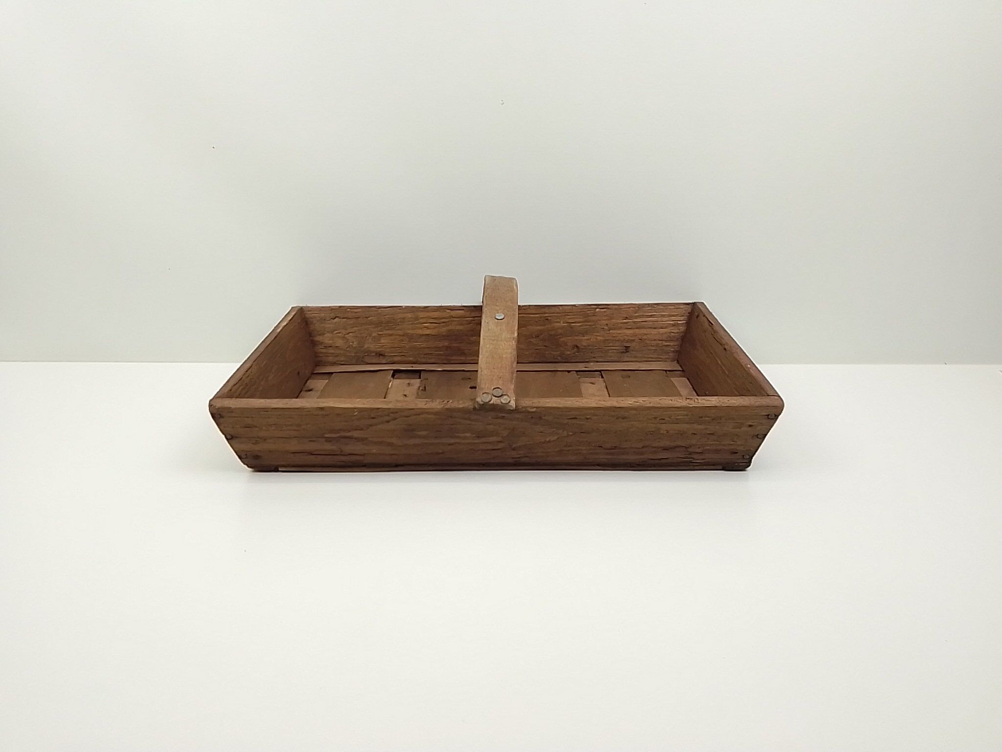 Rectangular wooden basket and crate