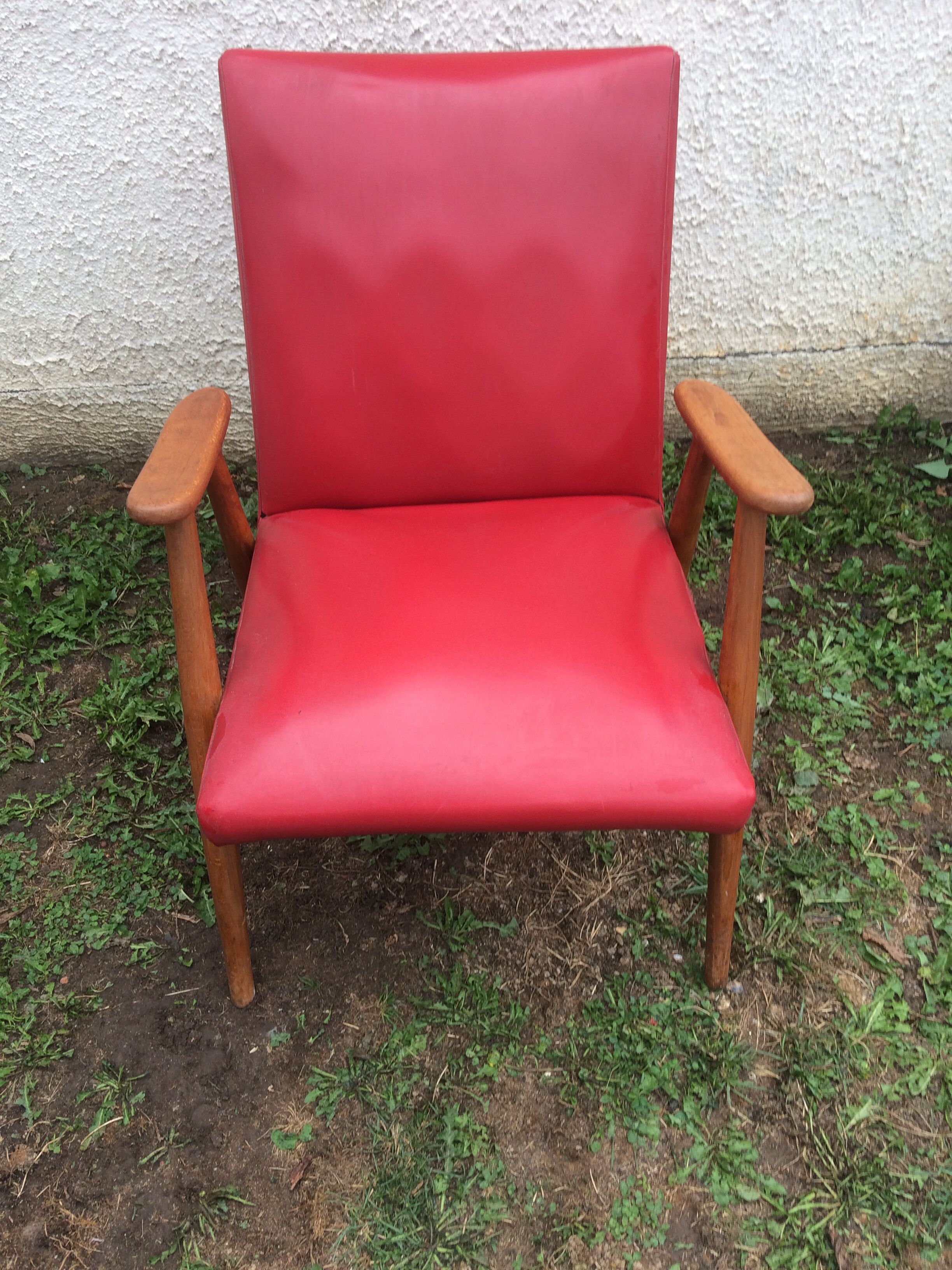Vintage red armchair