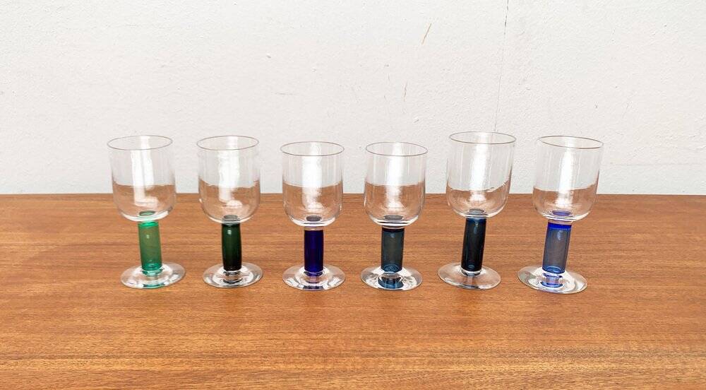 German wine glasses by Regina Kaufmann for Glashagen Hütte, set of 6.
