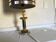 Lampe chrome et plexiglas couleur ambre Raak