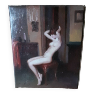 Naked woman canvas