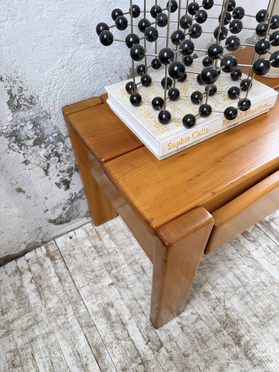 Solid elm bedside table Maison Regain