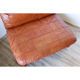 Paire de chauffeuses vintage en cuir patchwork 1970