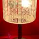 Lampe art deco verrerie émaillée à décor géométrique & d'arabesques