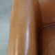 Set of 2 very comfortable light cognac-colored leather club armchairs in English style