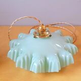 Art deco opaline pendant light