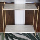 Marble and brass console/shelf