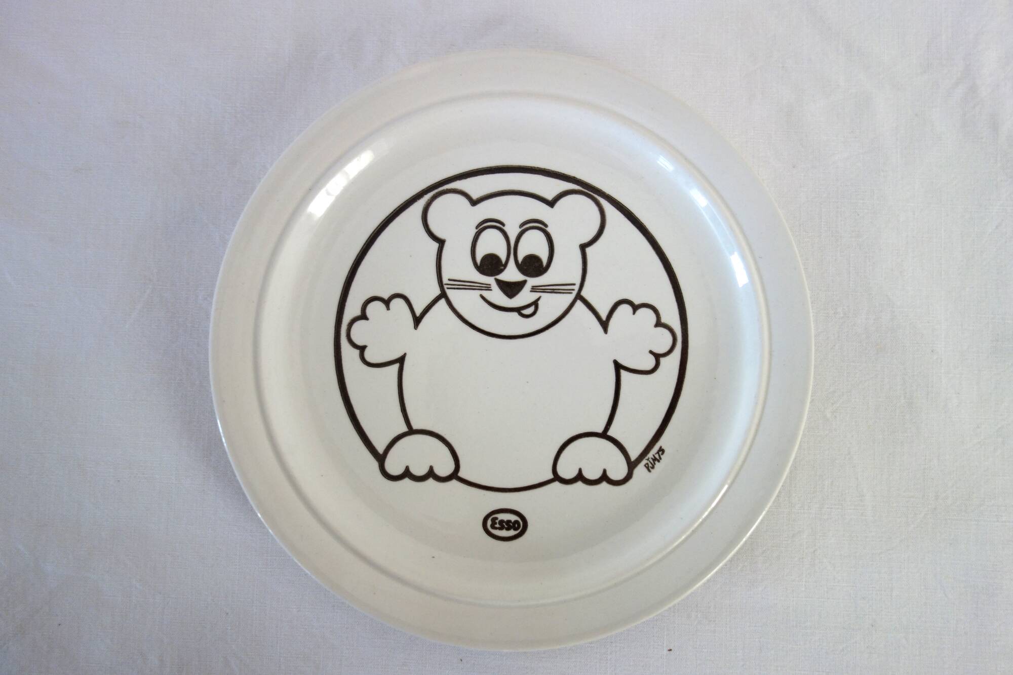 Set of 6 vintage Esso advertising plates