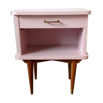 Pink vintage bedside table