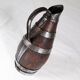 Ringed wooden pitcher