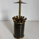 Vintage 1960 black cigarette case with gold stripes - 14 x 7 cm