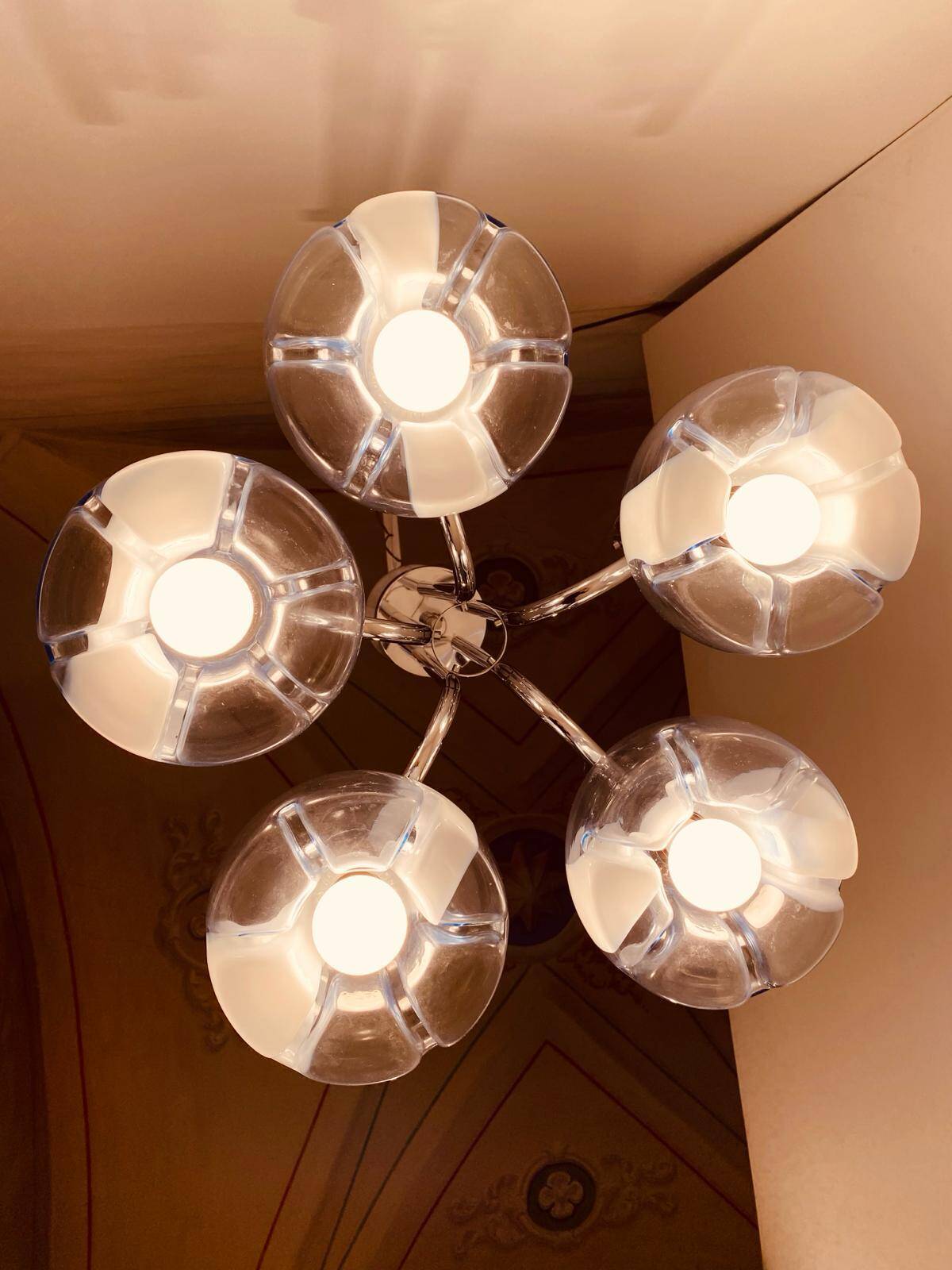 Vintage Murano chandelier, Mazzega, Italy, 1960s