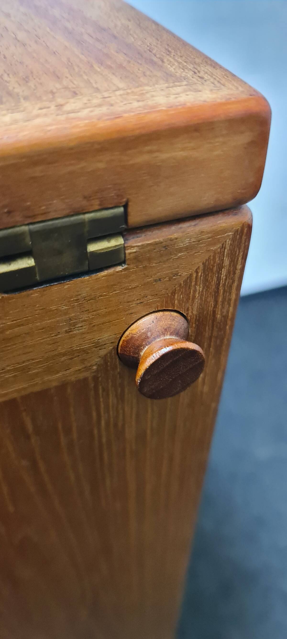 Petite table de salle à manger vintage en teck à rallonge
