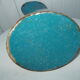 Blue enamelled brooch