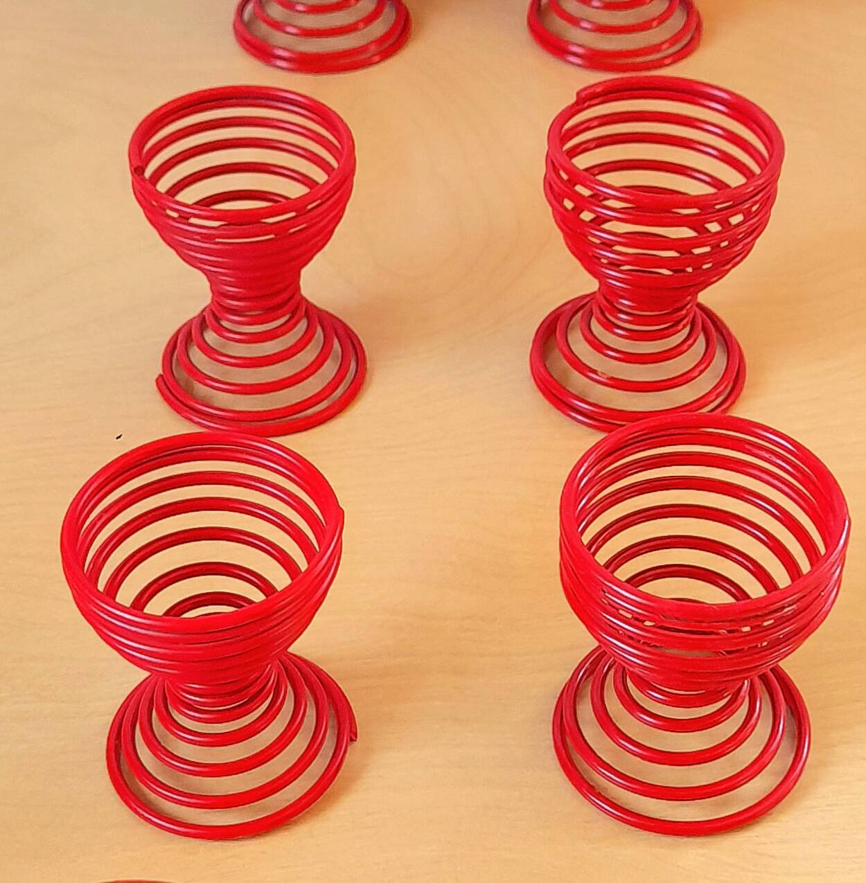 80s spring egg cups