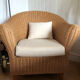 Wide rattan armchair Olivier Shrought