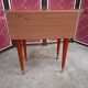 Vintage bedside table, mahogany veneer and tapered legs